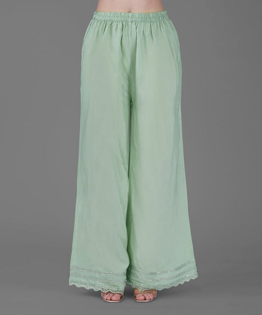 Mint Green Embroidered Kurta Set with Dupatta