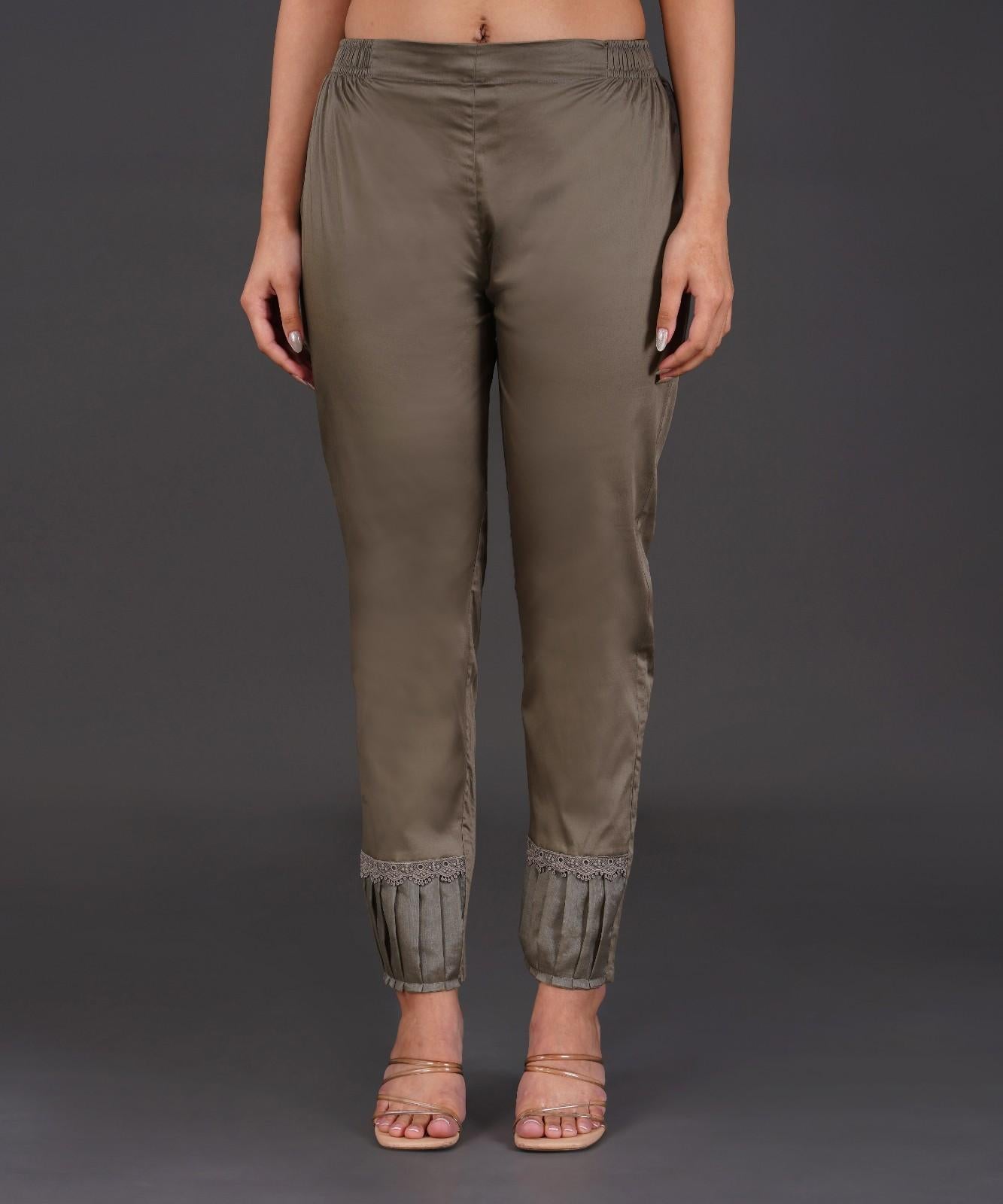 Taupe Embroidered Kurta Set