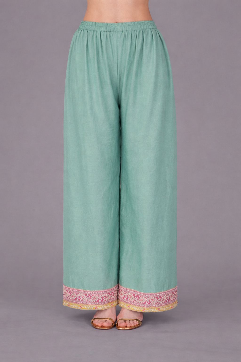 Aqua Green Embroidered kurta Set with Dupatta